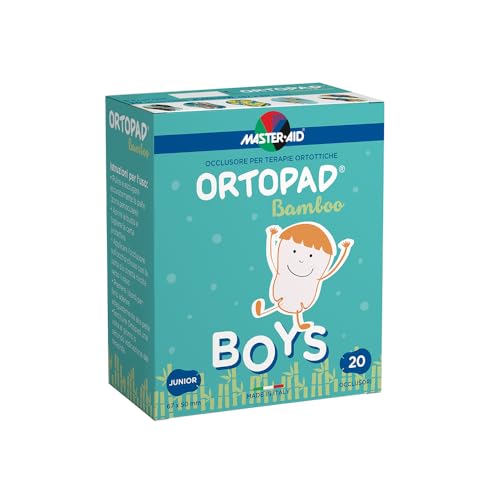 Master Aid Ortopad Boys Junior - Cerotti Colorati Oculari Per Bambini - Cerotto Occlusore Occhio Bambini Per Il Trattamento Di Occhio Pigro E Strabism