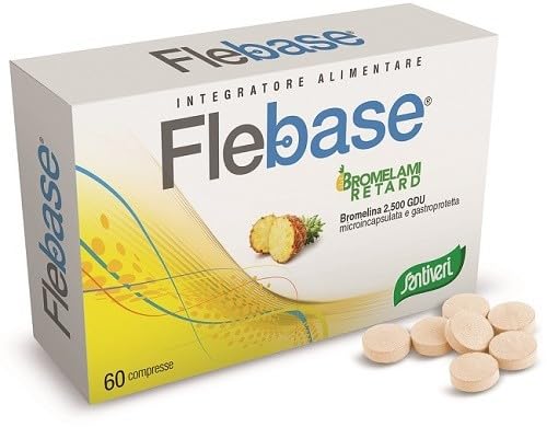 Santiveri - Flebase 60 Compresse - Integratore Alimentare A Base Di Bromelina