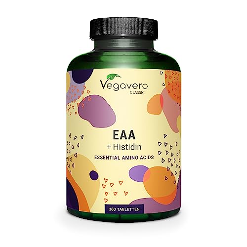 Eaa Aminoacidi Essenziali | Naturali Da Fermentazione E Senza Additivi | 8 Eaa Con Aminoacidi Ramificati Bcaa 2.1.1 | 300 Compresse | Vegan | Vegavero