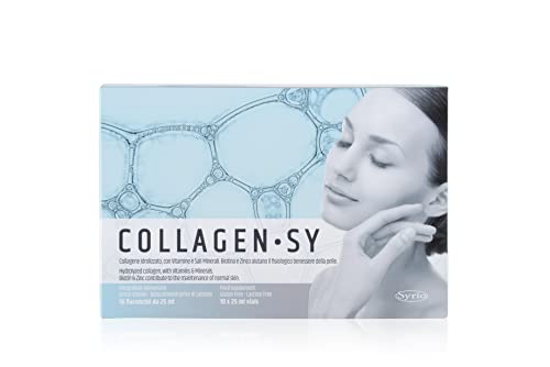 Syrio Integratori Alimentari, Collagen-Sy Integratore Per La Pelle, A Base Di Collagene Idrolizzato, Biotina E Zinco, Con Rame Per La Pigmentazione De