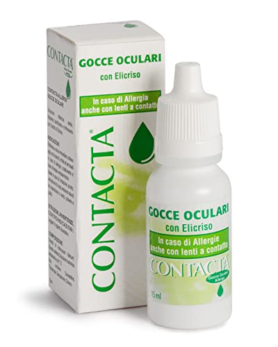 Contacta, Gocce Oculari Allergy, Gocce Oculari Con Elicriso Utili In Caso Di Allergia Anche Con Lenti A Contatto, Azione Lenitiva E Rinfrescante, 15 M