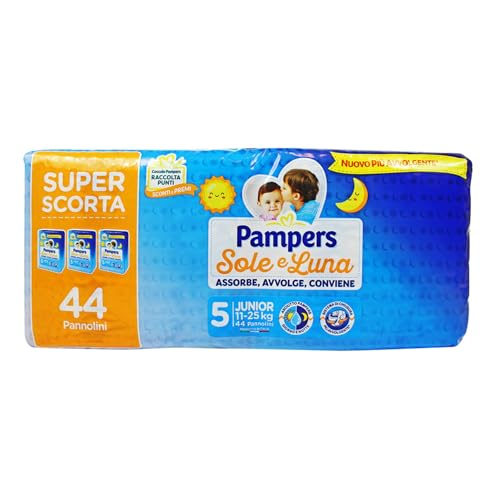 Pampers Sole E Luna Tg. 5 Junior 11-25 Kg 44 Pannolini Pacco Triplo