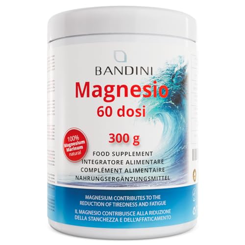 Bandini® Magnesio Completo In Polvere 430Mg - Magnesio Puro 60 Dosi, Magnesio Carbonato Fonte Di Magnesio Citrato, Integratore Benessere Intestinale P