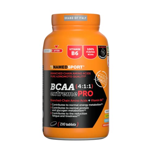 Namedsport Bcaa 4:1:1 Extremepro, Integratore A Base Di Aminoacidi Ramificati E Vitamina B6, Riduce La Stanchezza, Stimola La Sintesi Proteica, Ideale