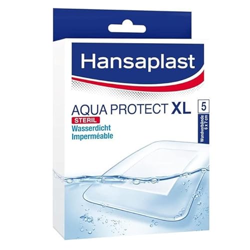 Hansaplast Aqua Protect Xl Medicazioni Impermeabili Per Ferite Più Grandi, Medicazioni Adesive Sterili Per Nuoto E Doccia, 1 X 5 Pezzi