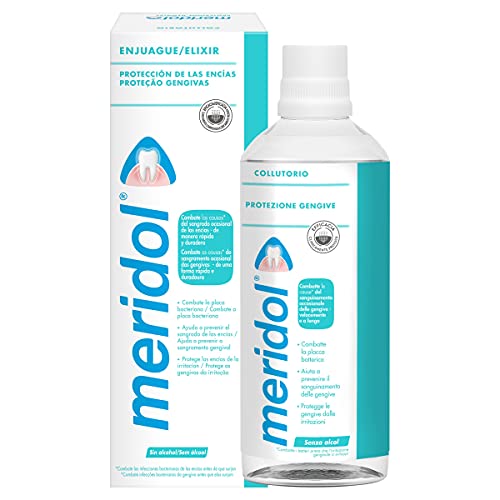 Meridol Collutorio Liquido Con Ingrediente Antibatterico, Protezione Gengive, 400 Ml, Senza Alcol