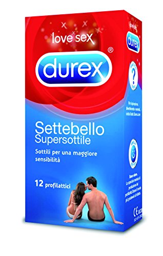Durex Settebello Super Sottile Preservativi, 12 Profilattici