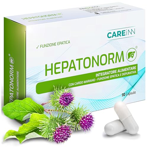 Hepatonorm - Integratore Con Cardo Mariano Fegato - Detox Fegato E Intestino - Detox Fegato | Integratore Fegato | Depura Fegato | Fegato Disintossica