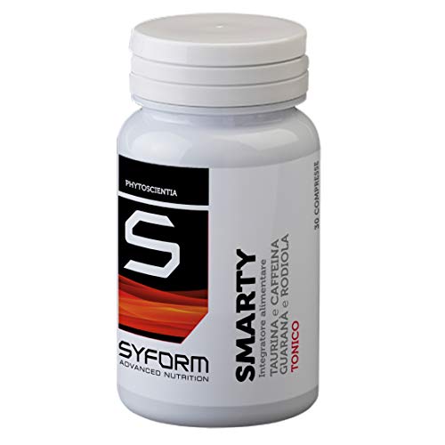 Syform Smarty Integratore Alimentare, Taurina E Caffeina, Guaranà E Rodiola. Adrenalina Pura, Tono, Energia E Concentrazione. Per Sport, Palestra, All