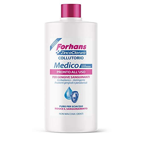 Forhans, Collutorio Medico Diluito, Pronto All'Uso, Con Zinco Cloruro, Azione Antisettica, Antibatterica, Astringente E Antinfiammatoria, Per Igiene O