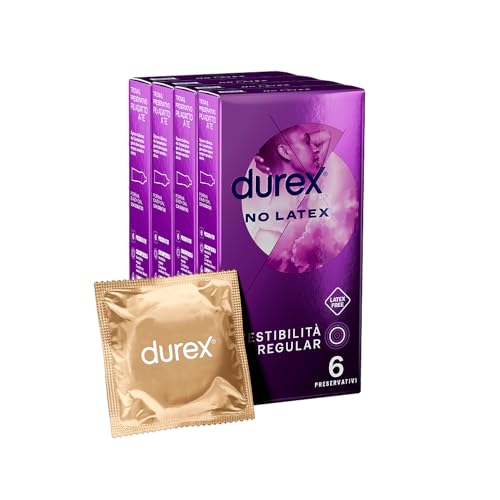 Durex No Latex Preservativi Senza Lattice, 24 Profilattici