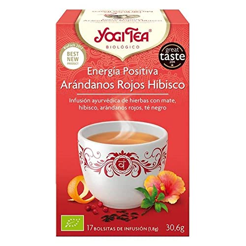 Yogi Tea Energía Positiva Arándanos Hibisco Infusión 17 X 1, 8 Gr