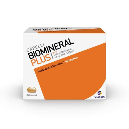 Biomineral Plus, Integratore Alimentare Con Cistina Metionina Ed Estratto Di Miglio, 60 Capsule