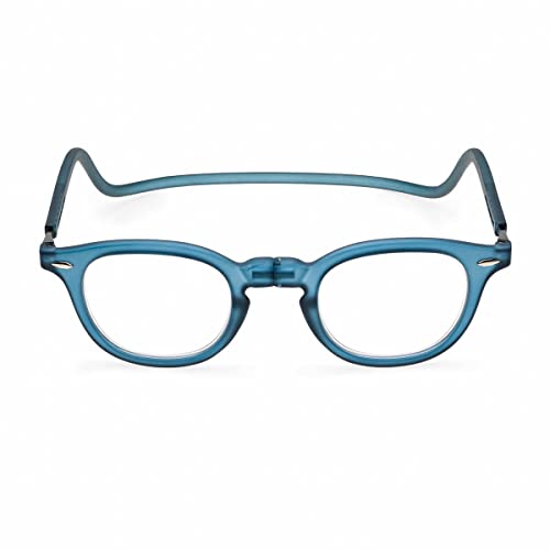 Contacta, Lock, Occhiali Da Lettura Per Uomo E Donna, Occhiali Con Calamita, Collarino Rigido E Aste Regolabili, Colore Blu, Diottrie +1,00, Confezion