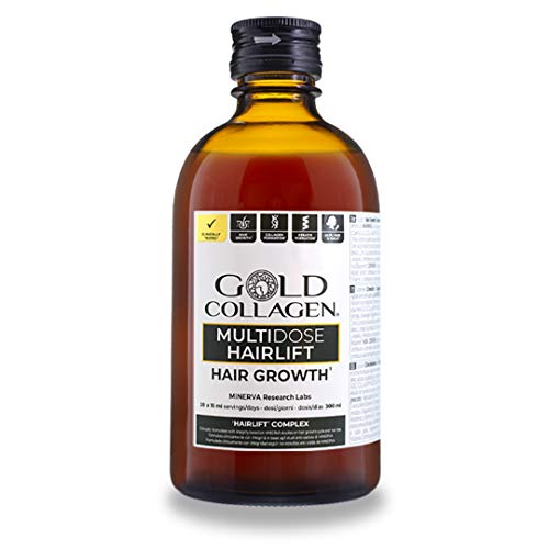 Gold Collagen Multidose Hairlift - Integratore Capelli Liquido Al Collagene Marino Con Acido Ialuronico, Biotina Capelli, Cheratina, Zinco E Vitamine