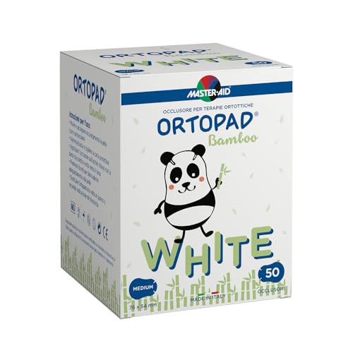 Master Aid Ortopad White Medium - Cerotti Oculari Per Bambini - Cerotto Occlusore Occhio Bambini Per Il Trattamento Di Occhio Pigro E Strabismo - 1 Co