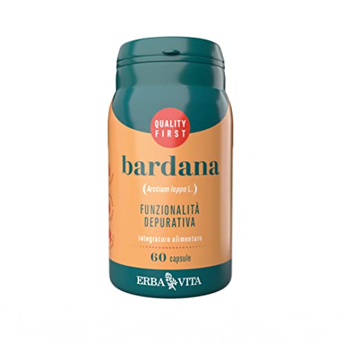 Erba Vita Integratore Alimentare Di Bardana - 60 Capsule - Utile Alla Depurazione Dell'Organismo