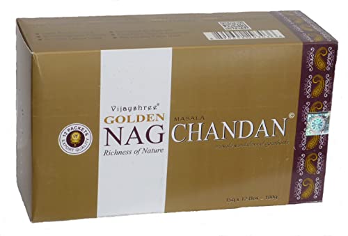 180 Gms Box Of Golden Nag Chandan Masala Agarbathi Incense Sticks - In Stock And Shipped By Busy Bits By Golden Nag