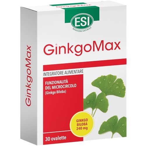 Esi - Ginkgomax, Integratore Alimentare A Base Di Ginkgo Biloba, Favorisce Le Funzionalità Cognitive E Il Corretto Microcircolo, Senza Glutine E Veget