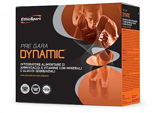 Ethicsport - Pre Gara Dynamic - Confezione Da 20 X 15,3 Gr - Integratore Alimentare Di Amminoacidi E Vitamine Con Minerali E Glucidi Sequenziali. Adat