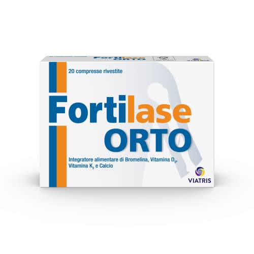 Fortilase Orto Integratore Alimentare A Compressa A Base Di Bromelina, Vitamina D3, Vitamina K2 E Calcio