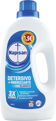 Napisan Detersivo Lavatrice Liquido Igienizzante Classico, 1 Confezione Da 1.15 L Da 23 Lavaggi Di Detersivo Lavatrice Liquido