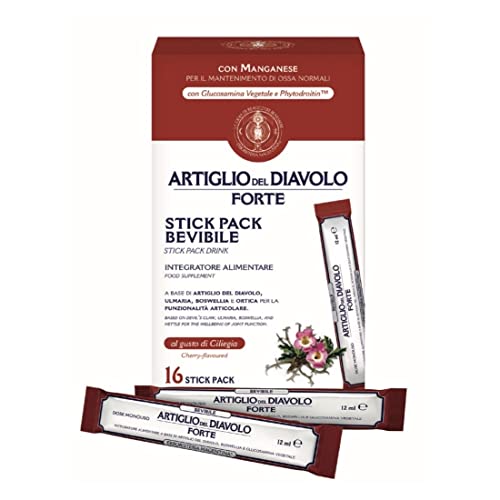 Erboristeria Magentina Artiglio Del Diavolo Forte 16 Stick Pack Bevibile - Integratore Alimentare A Base Di Artiglio Del Diavolo, Ulmaria, Boswellia E
