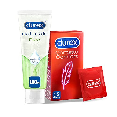 Durex Contatto Comfort 12 Preservativi+ Durex Naturals Gel 100Ml