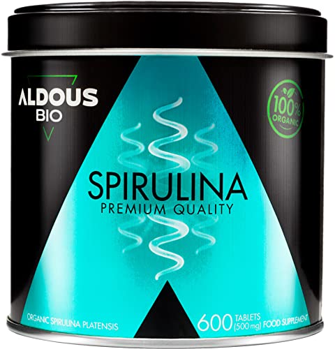 600 Compresse Di Spirulina Bio | Alto Dossagio 3000Mg Per +3 Mesi | Alga Spirulina Pura - Saziante 100% Naturale - Detox | Spirulina Compresse - Fonte