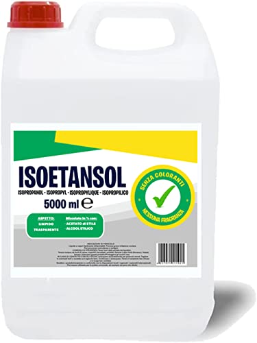 5 Litri - Ipa Isoetansol 100Ae, Isopropanolo, Alcool Isopropilico Miscelato Pulizia Stampanti 3D, Elettronica, Detergente Per Vaschette Ad Ultrasuoni,