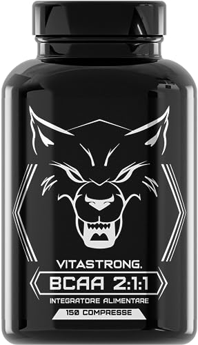 Aminoacidi Ramificati Bcaa 2.1.1 Vitastrong | L-Leucina, L-Isoleucina, L-Valina Puri Al 100% Con Vitamina B6 | Integratore Pre E Post Workout