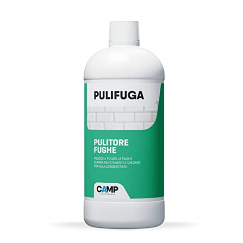 Camp Pulifuga, Pulitore Concentrato Per Fughe Ideale Per Pavimenti E Rivestimenti, Elimina Annerimenti, Macchie E Muffe, 1 L