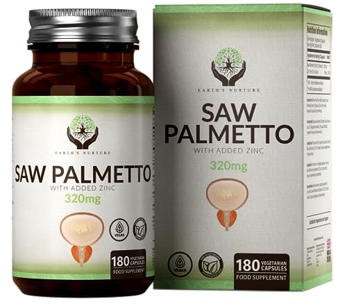 En Saw Palmetto | 180 Serenoa Repens Capsules | Ad Alto Dosaggio Estratto Di Palmetto Saw 320Mg Con Zinco 15Mg | Non-Ogm, Senza Glutine E Allergeni |