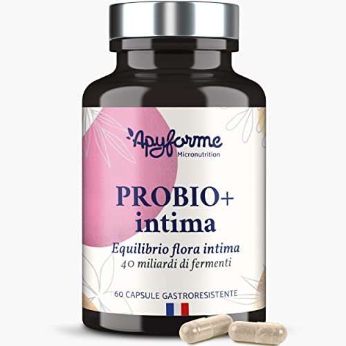 Apyforme - Probiotici Donna Intimo - Flora Intima - Lactobacillus Reuteri, Rhamnosus E Crispatus - 40 Miliardi Cfu/Giorno - 1 Mese Di Cura, 60 Capsule