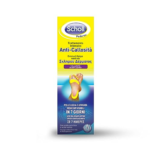 Scholl Trattamento Intensivo Anti Callosità Con Acido Salicilico E Acido Lattico, Trattamento Esfoliante E Idratante Ad Uso Quotidiano, Pelle Morbida