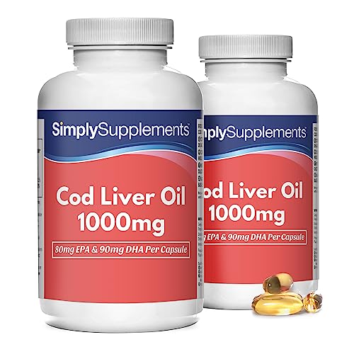 Olio Di Fegato Merluzzo 1000 Mg - 360 Capsule - 1 Anno Di Trattamento - Simplysupplements