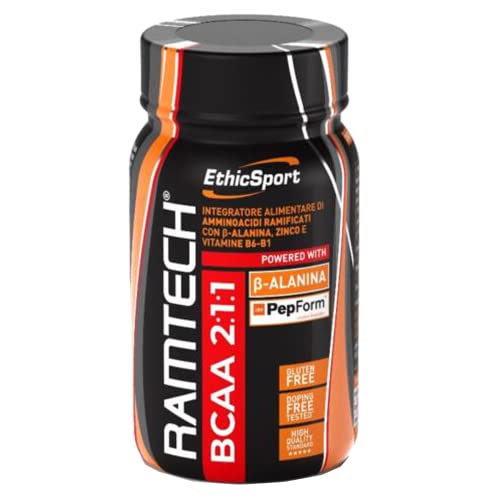 Ethicsport - Ramtech Bcaa 2:1:1 - Barattolo Da 120 Cpr X 1500 Mg - Integratore Alimentare Di Amminoacidi Ramificati Per La Dieta Dello Sportivo, Con B
