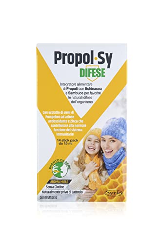 Syrio Integratori Alimentari, Propol-Sy Difese Integratore Alimentare A Base Di Propoli,Con Echinacea E Sambuco Per Favorire Le Difese Dell'Organismo,