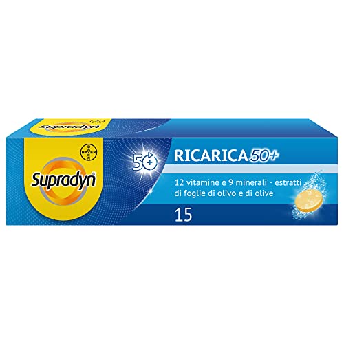 Supradyn Ricarica 50+ Integratore Multivitaminico Completo Vitamina B12, C, D, E Minerali, Zinco Per Stanchezza Fisica E Concentrazione Dai 50 Anni Uo