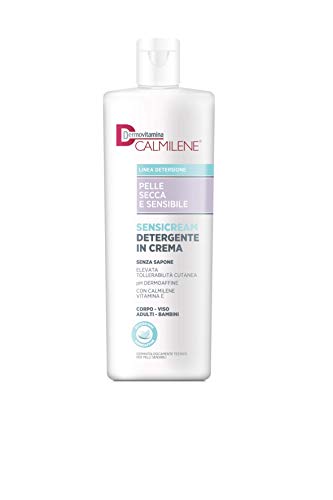 Calmilene Sensicream Detergente 500 Ml - Detergente Viso - Crema Idratante Viso E Corpo - Per Pelle Sensibili E Dermatiti - Con Vitamina E E Calmilene