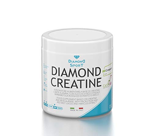 Diamond Creatine | Creatina Monoidrato Micronizzata E Beta Alanina | Qualità Creapure | Allenamento, Sport, Fitness, Workout | Cactinea (Fico D'India,