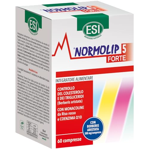 Esi - Normolip 5 Forte, Integratore Alimentare Con Berberis, Contribuisce Ai Normali Livelli Di Colesterolo E Trigliceridi E Alla Funzionalità Cardiov