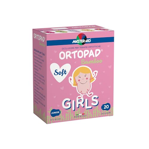 Master Aid Ortopad Soft Girls Junior - Cerotti Colorati Oculari Per Bambini - Cerotto Occlusore Occhio Bambini Per Il Trattamento Di Occhio Pigro E St