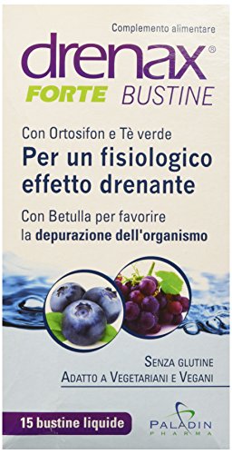 Drenax Forte Bustine Stick Pack 15 Bustine Confezione - Gusto Mirtillo E Uva - 02695 Effetto Drenante