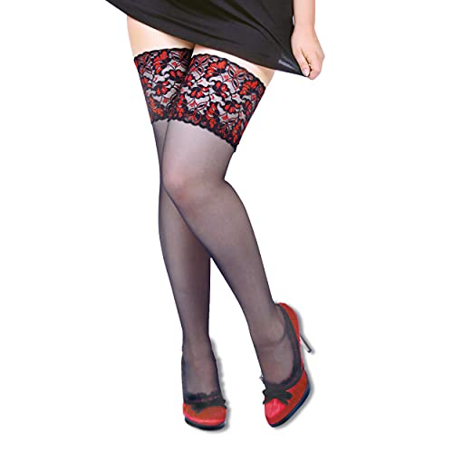 Passion Woman Bs064 Bodystocking Rojo Talla Unica 5908305951346