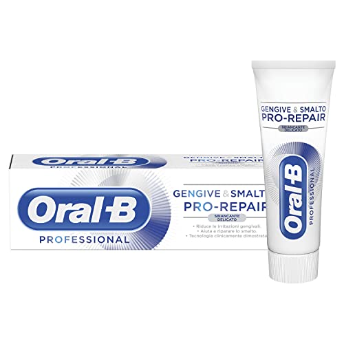 Oral-B Pasta Dentifricio Pro Repair Professionale, Gengive E Smalto, Con Azione Sbiancante Denti Delicata, Neutralizza I Batteri, Riduce Le Irritazion