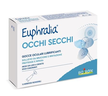 Boiron Euphralia - Occhi Secchi Gocce Oculari Lubrificanti, 15 Monodose