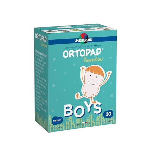 Master Aid Ortopad Boys Medium - Cerotti Colorati Oculari Per Bambini - Cerotto Occlusore Occhio Bambini Per Il Trattamento Di Occhio Pigro E Strabism