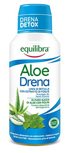 Equilibra Integratori Alimentari, Aloe Vera Drena, Integratore A Base Di Aloe Vera Per Il Drenaggio Dei Liquidi Corporei E La Funzionalità Delle Vie U