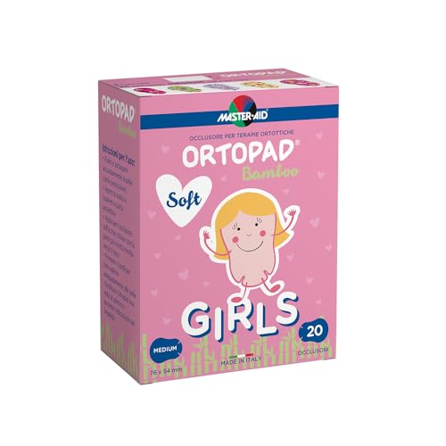 Master Aid Ortopad Soft Girls Medium - Cerotti Colorati Oculari Per Bambini - Cerotto Occlusore Occhio Bambini Per Il Trattamento Di Occhio Pigro E St